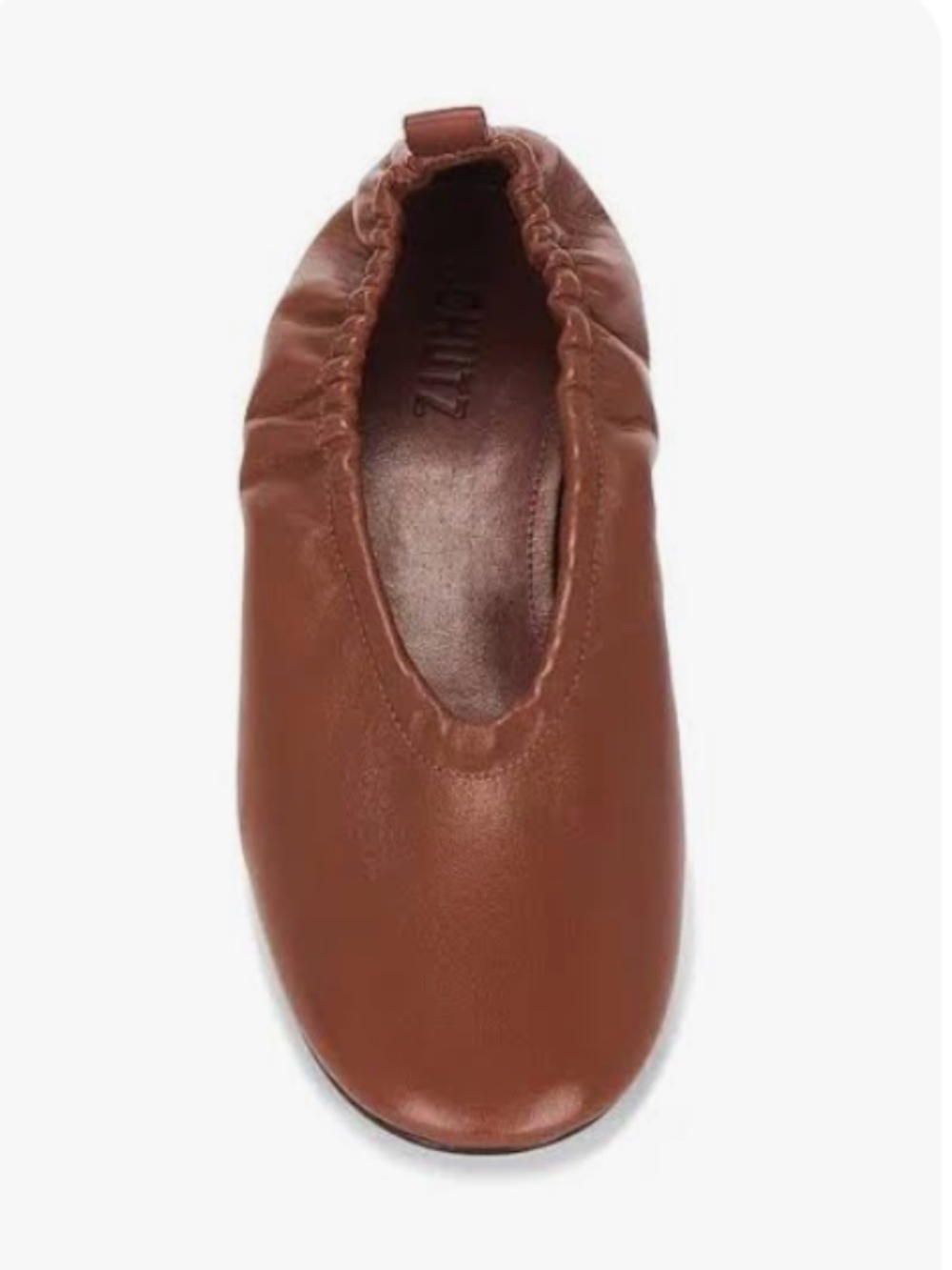 (NWT) Schutz Eudora Ballet Flat in Cognac Leather - Picture 2 of 2